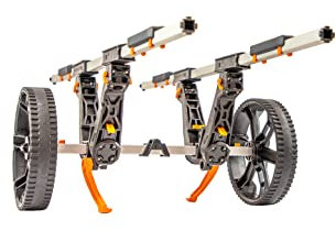 YakAttack TowNStow BarCart | Universal Kayak Cart Dolly with Adjustable Bunk Pads | Fold to Fit in-Hull | Heavy Duty Wheels for Rough Terrain | Tool-Free Setup | Transport Carrier for Canoes & SUPs