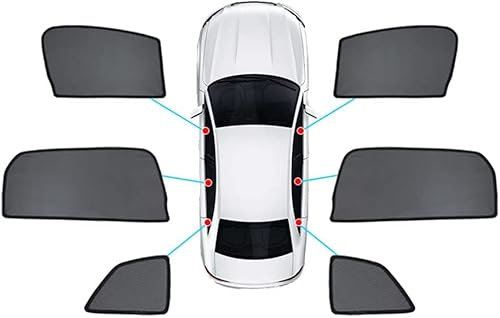 Auto Seitenfenster Sonnenschutz für Skoda Yeti 2014-2018,Front Heck Magnetischer Uv-Schutz PrivatsphäRe Faltbare Atmungsaktives Sonnenblende Einfache Installation,G/6pcs