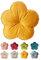 beties Samt&Sonders Serie Kissen Blume ca. 50 Ø cm Deko- Formkissen gefüllt (Curry-senf)