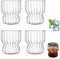 4 Stück Kaffeegläser, Kaffee Tassen, Borosilikatglas Tassen, Cappuccino Gläser, Dessertgläser, Ripple Kaffeebecher, Kaffeegläser Klar, Für Kaffee, Tee, Eis, Milch, Bier, Latte(4 x 260ml)