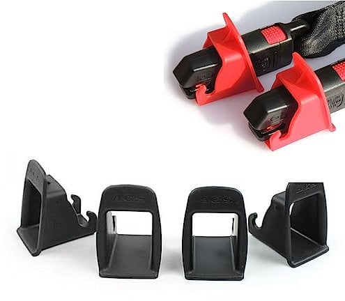 Amacoam Adattatore isofix, base interfaccia ISOFIX universale 4 Pezzi Sistemi di Fissaggio Unviersal per seggiolini Auto, Nero (Nero)