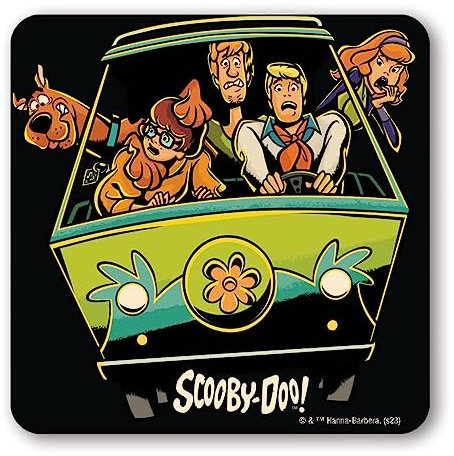 Logoshirt® Scooby-DOO I Mystery Machine I Untersetzer | Kork | 10x10cm | langlebiger Druck | Lizenziertes Originaldesign