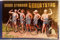 Skorpion Geburtstagskarte Männer - Humorvolle Vintage Fahrrad-Tour mit Retro Gruppenfoto & Streifenmuster - Outdoor-Design in Braun für starke Freundschaft - mit Umschlag
