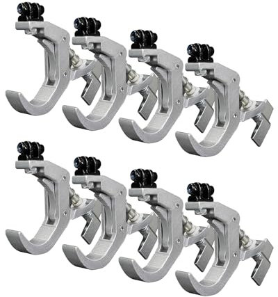 Iverens - 8 Pack C-Clamp Truss Clamp, Stage Light Clamp, Aluminum Lighting Clamp, for Moving Head, Stage Lighting Fixtures,