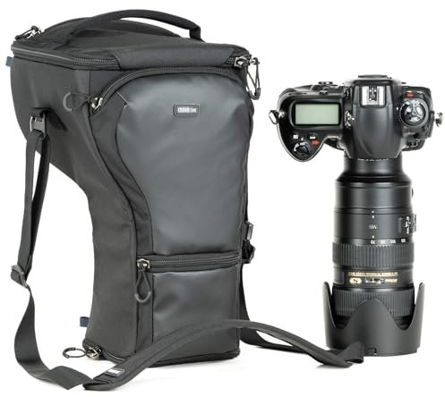 Think Tank - Digital Holster 50 V3.0 - Noir - Etui pour Appareil Photo - pour Nikon Z9, Canon R3 ou Tout Autre boîtier Standard avec poignée à Piles, avec Un 70-200mm f/2.8 attaché