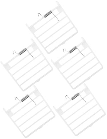 SEWOART 5stücke Vogelkäfig Tür Mit Feder Teiliges Für Futterbox Und Käfigzubehör Stabile Und Sichere Plastik-türen Für Wellensittiche Nymphensittiche Und Andere Vögel Einsetzbar