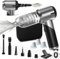 Lambluefly 4-en-1 Aspirateur Voiture Puissant sans Fil, 18KPA Mini Aspirateur a Main sans Fil avec Moteur Brushless, 3 Niveaux Réglables, Pliable, pour Souffleur Air Comprimé Nettoyage PC (6655ProV)