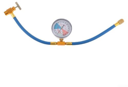 Vilgftyiet Gas Open Valve With Hose, Car Air Conditioner Refill Recharge Gauge Replacement Compatible With R134a For R12 R22 Gases