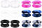 Uwiyo 6 Paar Silikon Flesh Tunnel Set, 3-20mm Extra Soft Silikon Ohr Tunnel Plug Double Flared Ohr Expander Ohrplugs Ohr Piercing Schmuck für Männer Frauen, Mehrfarbig (16mm)