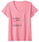Femme Accessoire Femme Octobre Rose 2024 Soutien Cancer du Sein T-Shirt avec Col en V