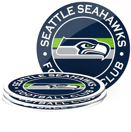 Seattle Seahawks NFL 4er Set Untersetzer Coaster Set Bierdeckel