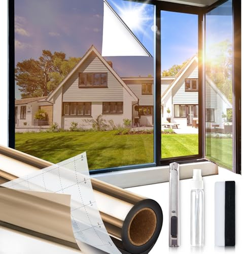 One Way Reflective Privacy Window Film,Window Tint with 3 Install Tool