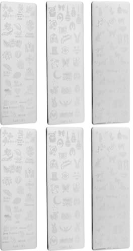 Healeved 6stücke Teiliges Ostern Nail Art Stamping Premium Edelstahlplatten Für Nageldekoration Langlebige Schablonen Mit Festlichen Motiven Für Kreative Maniküre Und Osterthemen