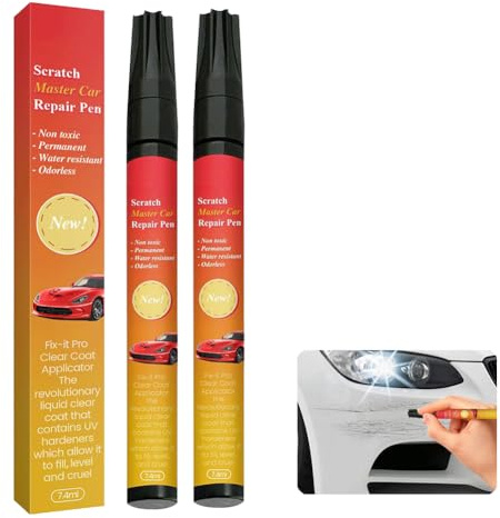 2PCS All Car Magic Pen For Car Scratches,Magic Car Scratch Removal Pen,Car Paint Scratch Remover Pen,Weatherproof Touch Up Paint Pen,All Car Fix Magic Pen1