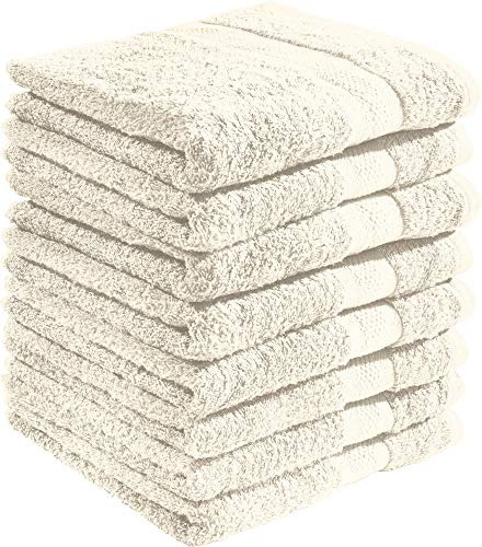 REDBEST Duschtuchset, Frottierset 8er-Pack Chicago Creme Größe 70x140 cm - saugstark, strapazierfähig, ideal für Reisen, Sport (weitere Farben)