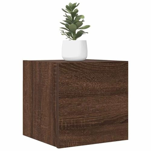Lauuoeriau Home & Garden,Furniture Wall Mounted TV Cabinet 2 pcs Brown Oak 30.5x30x30cm