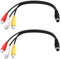 YARCHONN Lot de 2 câbles vidéo S-Video 4 broches vers 3 RCA AV - Mini DIN - 4 broches SVHS mâle vers 3 RCA femelle - Double blindage - Rouge, jaune, blanc - Adaptateur vidéo pour projecteur TV - 25 cm