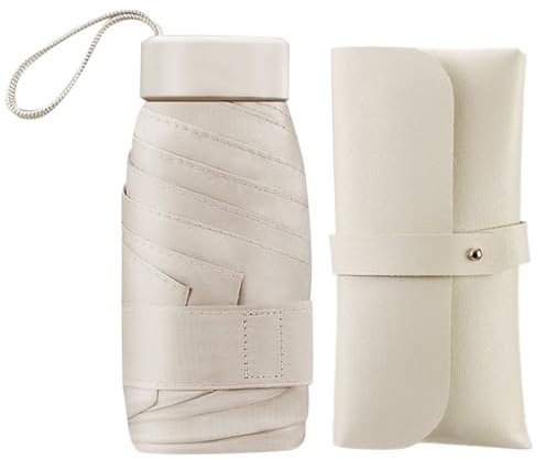 Parapluie de poche – Petit parapluie portable | Parasol de poche imperméable | Parasol pliable avec protection UV pour homme et femme – Pour le sport quotidien, les voyages, les vacances, le camping