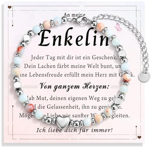 wynn's Geschenke für Mädchen, Armband für Mädchen Tochter Enkelin Nichte Schwester zum Geburtstag Weihnachten Abschluss Einschulung Kommunion