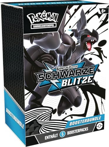 Pokemon Karmesin & Purpur Schwarze Blitze – Booster Bundle (6 Booster) - Deutsch NEU & OVP und BB-Toy-Trades-Toploader