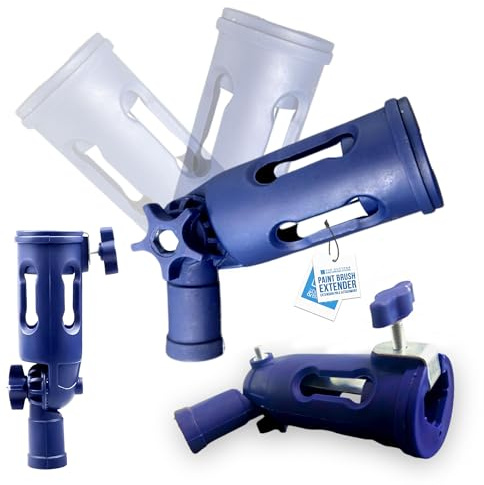 Angled Paint Brush Extender Holder Grip for Paint Brushes, Compatible with Extension Pole Handle Attachments fits Most Rollers, Brush and Scrapers, Easily Reach Ceilings, Walls, Corner Edges