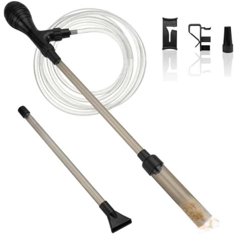 HZOUHONG Mulmsauger Aquarium, Handbetriebener Aquarium Reiniger | Aquarium Wasserwechsel, Aquarium Bodenreiniger für Wasserwechsel und Filter Sandreinigung, für 10–100 Liter Fisch Tank