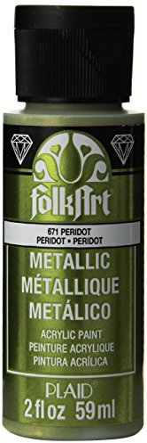 FolkArt Metallische Acrylfarbe in verschiedenen Farben (57 g), 6102, R2 Once Peridot