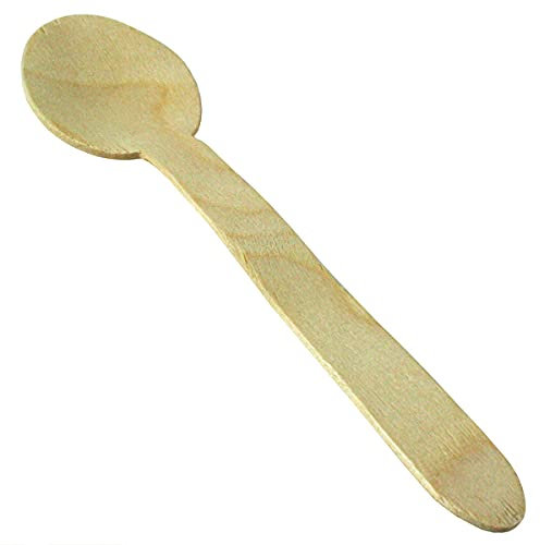 Birchwood Disposable Dessert Spoons - Pack of 100 | Wooden Spoons, Biodegradable Spoons