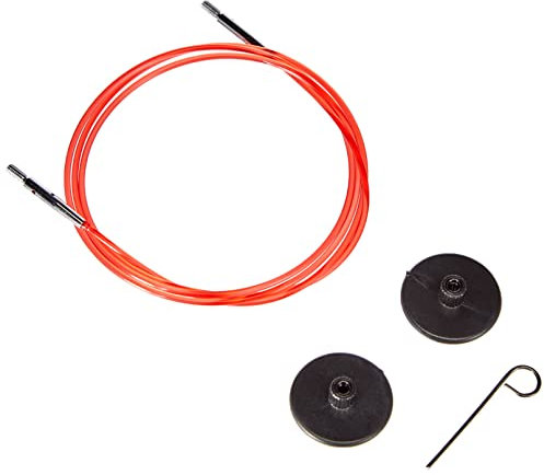 KnitPro Color Coded Cable, Plastic, Red, 100 cm