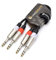2 x 6.35mm 1/4 Stereo TRS Jack Balanced Twin Lead/Signal Audio Patch Cable 0.5m