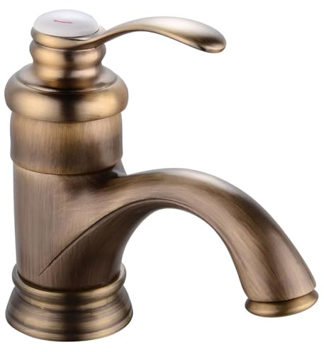 Edouard Rousseau - Mitigeur Lavabo BYRON - Vieux Bronze - Design Rétro