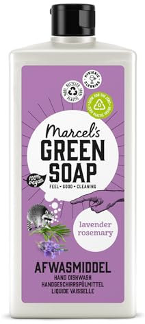 Marcel's Green Soap - Liquide Vaisselle Lavande & Romarin - Produit vaisselle - Écologique - Végétalien - 97% biodégradable - 500 ML