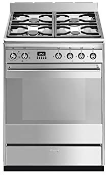 Smeg Concert 60cm Dual Fuel Cooker - Stainless Steel