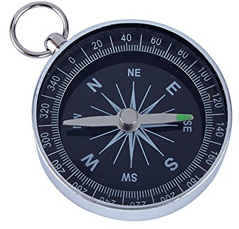 Tragbarer Mini Taschenkompass mit Aluminiumrand für Outdoor, Wandern,