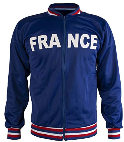 Veste Française Retro Football Survêtement Veste Zippée Hommes - XXL