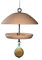 Vogelhaus zum Aufhängen aus wetterfester Keramik und Edelstahl - Wildvogel Futterhaus + XXL Meisenknödel (Terracotta)