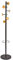 ALBA PMMUSIC N Porte-Manteau, Acier, Noir/Bois Clair, Moyen