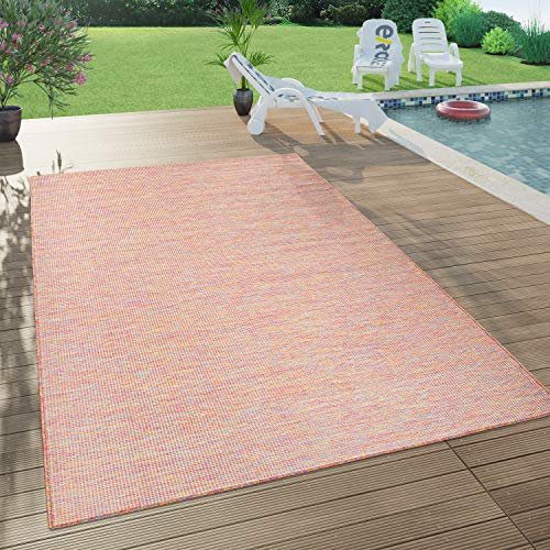 Paco Home Outdoor Teppich Balkon Terrasse Pastellfarben Flachgewebe Gartenteppich Modern, Grösse:60x100 cm, Farbe:Bunt