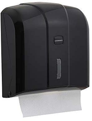 SANISMART Handtuchspender Wisteria für 300 Blatt Z-Falz max. 25 cm, Farben:Schwarz