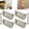 CTRICALVER 4pcs Manijas invisibles |Plata Mini Tiradores de barra de Acero inoxidable | para puerta de armario armario cajón asas Pack Set Mobiliario de oficina-Con tornillos (75mm)