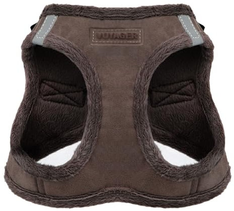 Voyager Step-In Plüsch-Hundegeschirr by Best Pet Supplies - Step-In-Westengeschirr für kleine und mittelgroße Hunde, Weicher Plüsch, Schokolader, Size S - Brust 37-40 cm