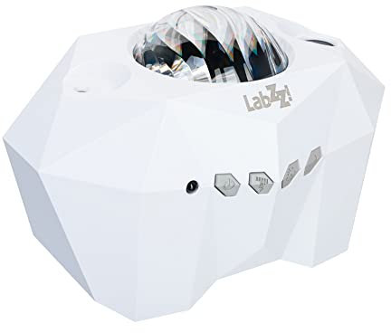 Levenhuk LabZZ SP30 Astroplanetarium Projector with Colorful Projections of the Moon, Northern Lights and Stars, Speaker and Remote Control, White