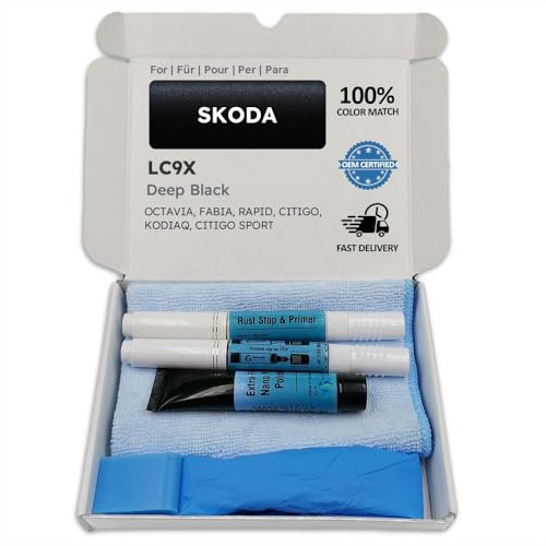 Genuine Colors Lackstift DEEP Black LC9X für Skoda Schwarz Octavia Fabia Rapid CITIGO KODIAQ Sport