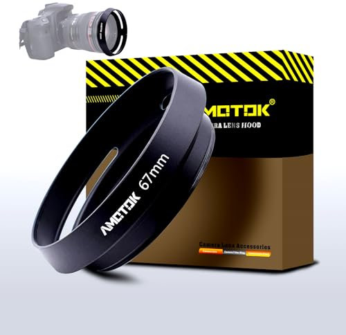 67mm Paraluce per fotocamera da,compatibile con tutte le marche Ø 67mm. Esempio AF-SNikkor 28mmf/1,8 G, EF 70-300mm/4-5,6 LISUSM,EF100 mmf/2,8 LISUSM,35 mmf/1,4 DGH Smart,