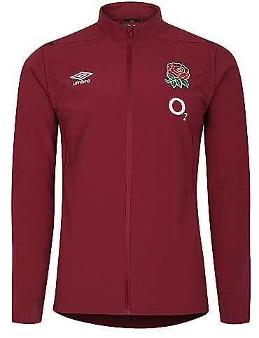 Umbro Mens England Rugby Press Jacket 2023 2024 Outerwear Red/Zinfandel M