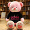 EZLAM 60-120 cm Orsacchiotto Peluche Orsacchiotto Gigante Panda Bambola Extra Large Ragdoll Ragazze Letto Cuscino per Dormire 100 cm Rosa Vestito Orso [Buon Compleanno]