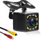 Podofo Telecamera di Retromarcia per Auto, Telecamera Posteriore con Visione Notturna a 12 LED, Grandangolo 170°, Impermeabile IP66, 12V Adatto per Auto, Camion, SUV, Camper, Furgoni (Cavo Video 6M)