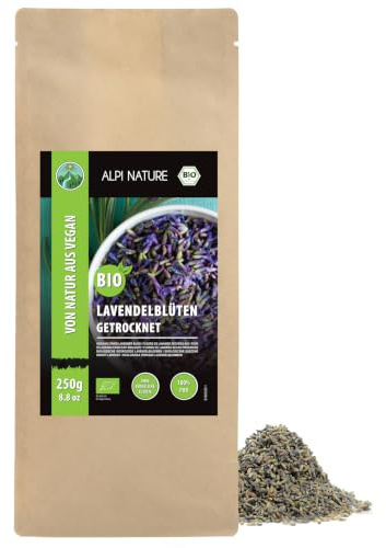 Alpi Nature Lavendel getrocknet BIO 250g, bio Lavendelblüten für Tee | Lavendelblüten getrocknet, Lavendeltee, loser Tee zur Teezubereitung