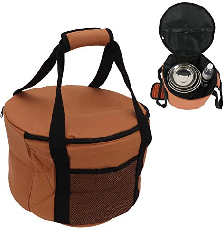 BORDSTRACT Sac de Transport de Vaisselle de Camping, 13,7 L Grande capacité, Sac de Rangement de Couverts de Pique-Nique étanche, pour Assiettes, Vaisselle, casseroles, Bols, ustensiles
