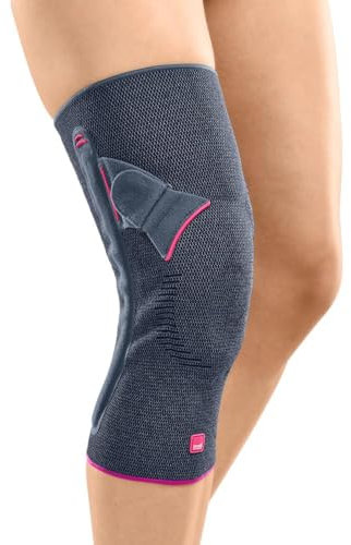 Genumedi® PT - Rodillera articulada (tamaño 1, izquierda, sistema de pelota, mejora de la rótula, soporte de rodilla, estabilización, antideslizante